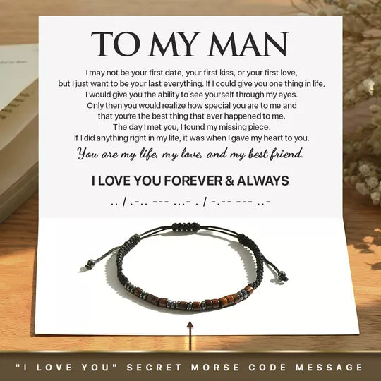 Je t'aime bracelet in Morse code