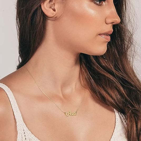 Personalized First name necklace - Rounded writing