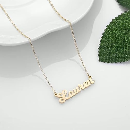 Personalized First name necklace - Rounded writing