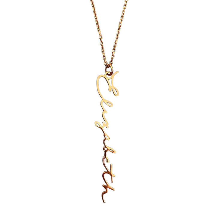 Personalized Necklace with Vertical Name