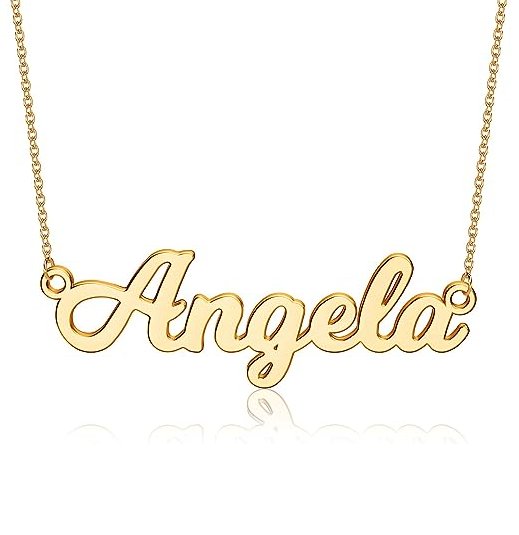 Personalized First name necklace - Rounded writing
