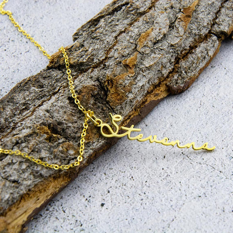 Personalized Necklace with Vertical Name