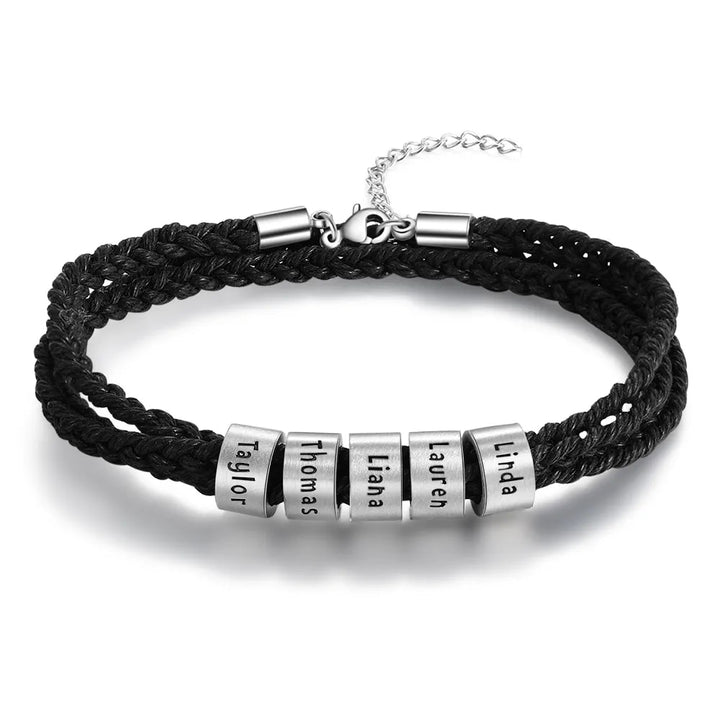 Personalized braided Navigator bracelet