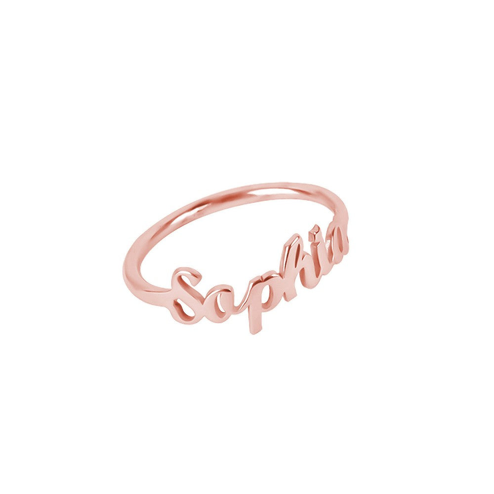 Script First Name Ring
