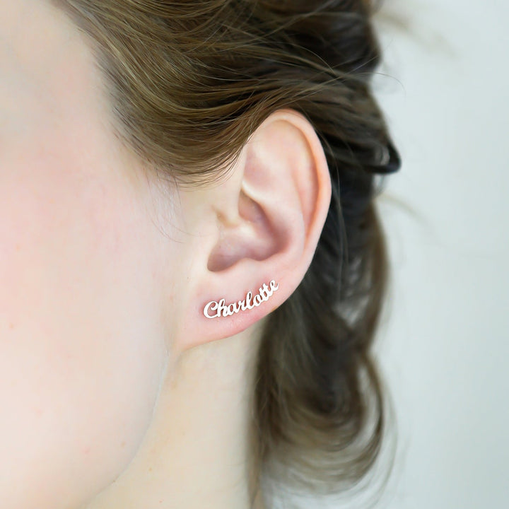 Boucles d'oreilles avec nom personnalisé