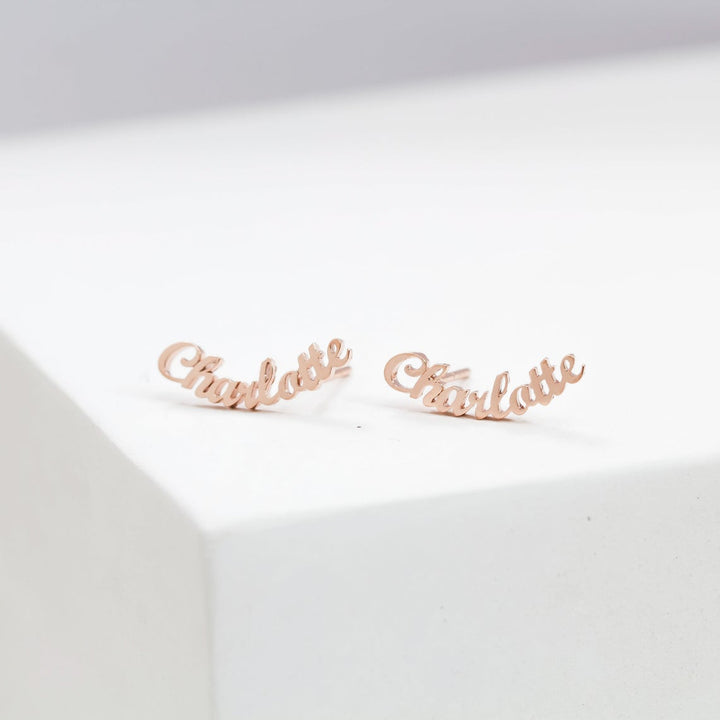 Earrings with personalized name