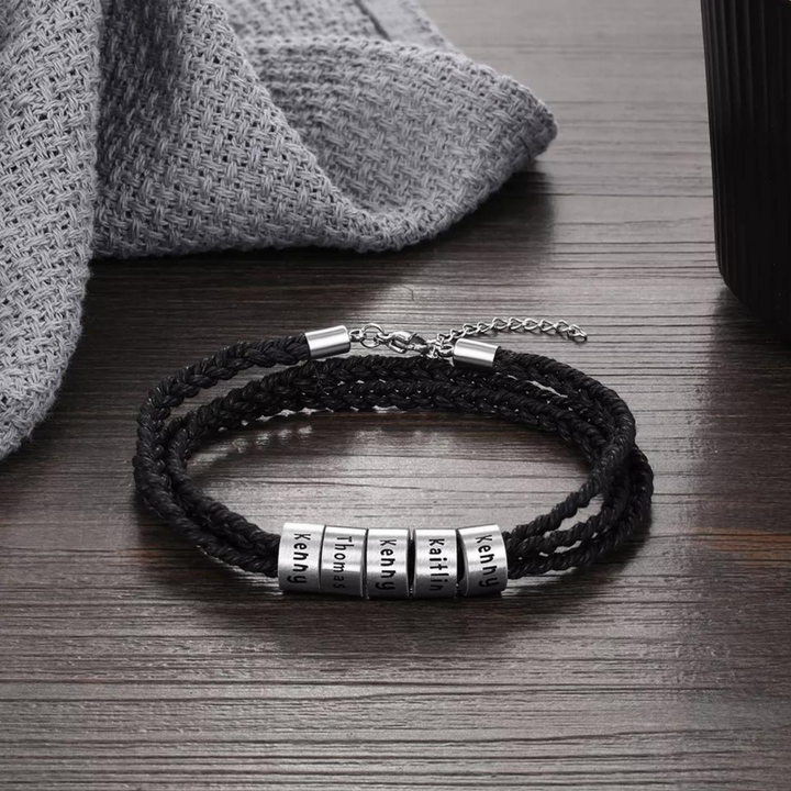 Personalized braided Navigator bracelet