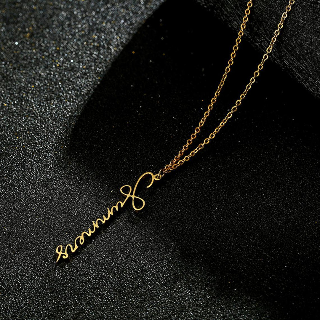 Personalized Necklace with Vertical Name